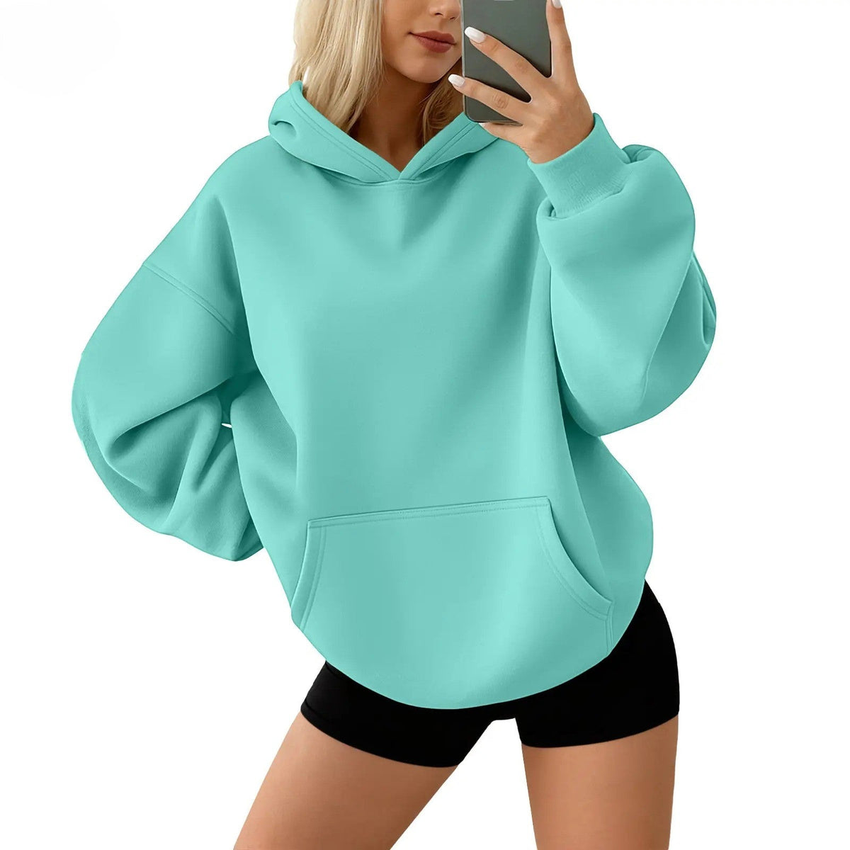 Women's Oversized Hoodies, Casual Fleece Pullover Sweatshirt with Pocket, Long Sleeve Minimalist Fall Clothes for Women