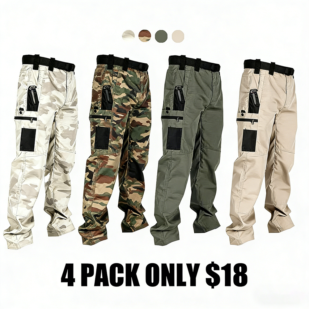 Men's Tactical Cargo Pants-Multi-Pocket Design