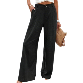 ⚡LAST 2 DAYS⚡- Women’s Casual High Waist Linen Wide Leg Trousers