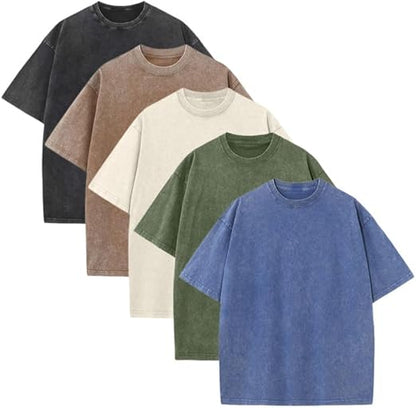 🔥Men's Oversized Vintage Acid-Wash T-Shirt