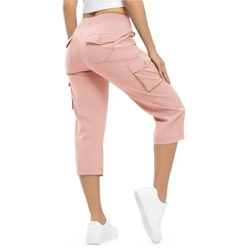 WORVIANE🔥8-Pack Women's Lightweight Cargo Capris – Multi-Pocket Casual Capris (All Colors)