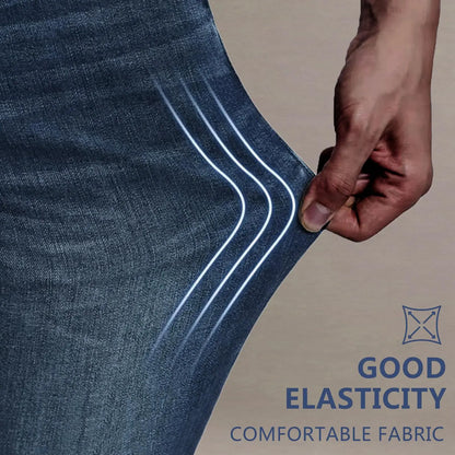🔥 BEST SELLER | Men's Stretch Cotton Loose-Fit Drawstring Jeans