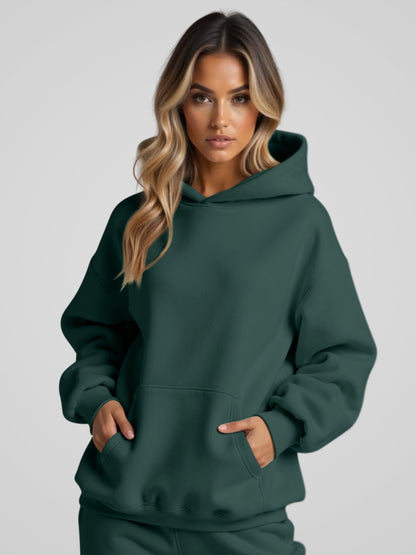 Women's Oversized Hoodies, Casual Fleece Pullover Sweatshirt with Pocket, Long Sleeve Minimalist Fall Clothes for Women
