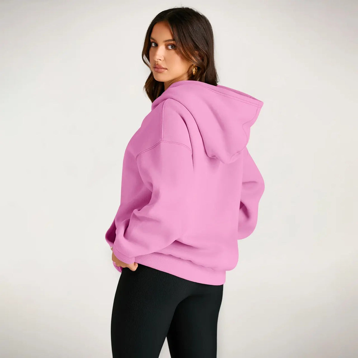 Women's Oversized Hoodies, Casual Fleece Pullover Sweatshirt with Pocket, Long Sleeve Minimalist Fall Clothes for Women