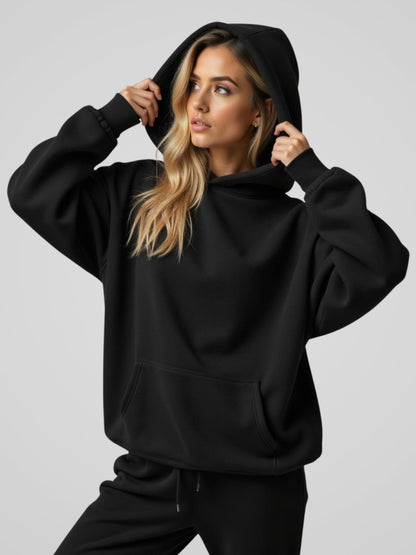 Women's Oversized Hoodies, Casual Fleece Pullover Sweatshirt with Pocket, Long Sleeve Minimalist Fall Clothes for Women