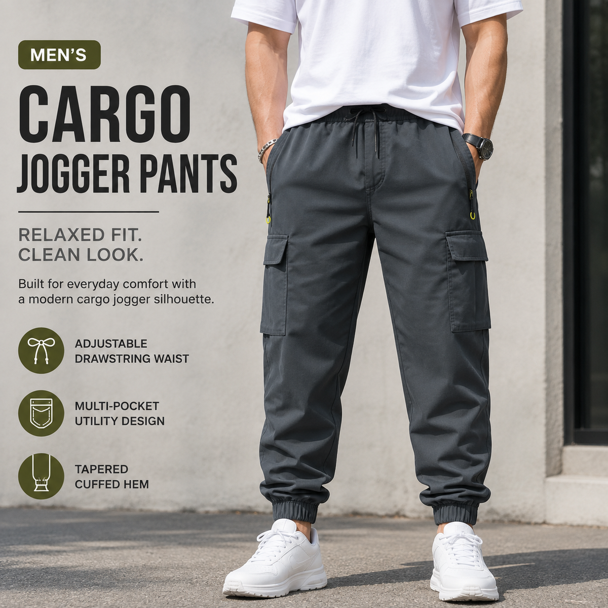 Men’s Multi-Pocket Cargo Jogger Pants