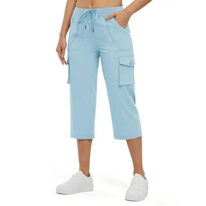 WORVIANE🔥8-Pack Women's Lightweight Cargo Capris – Multi-Pocket Casual Capris (All Colors)