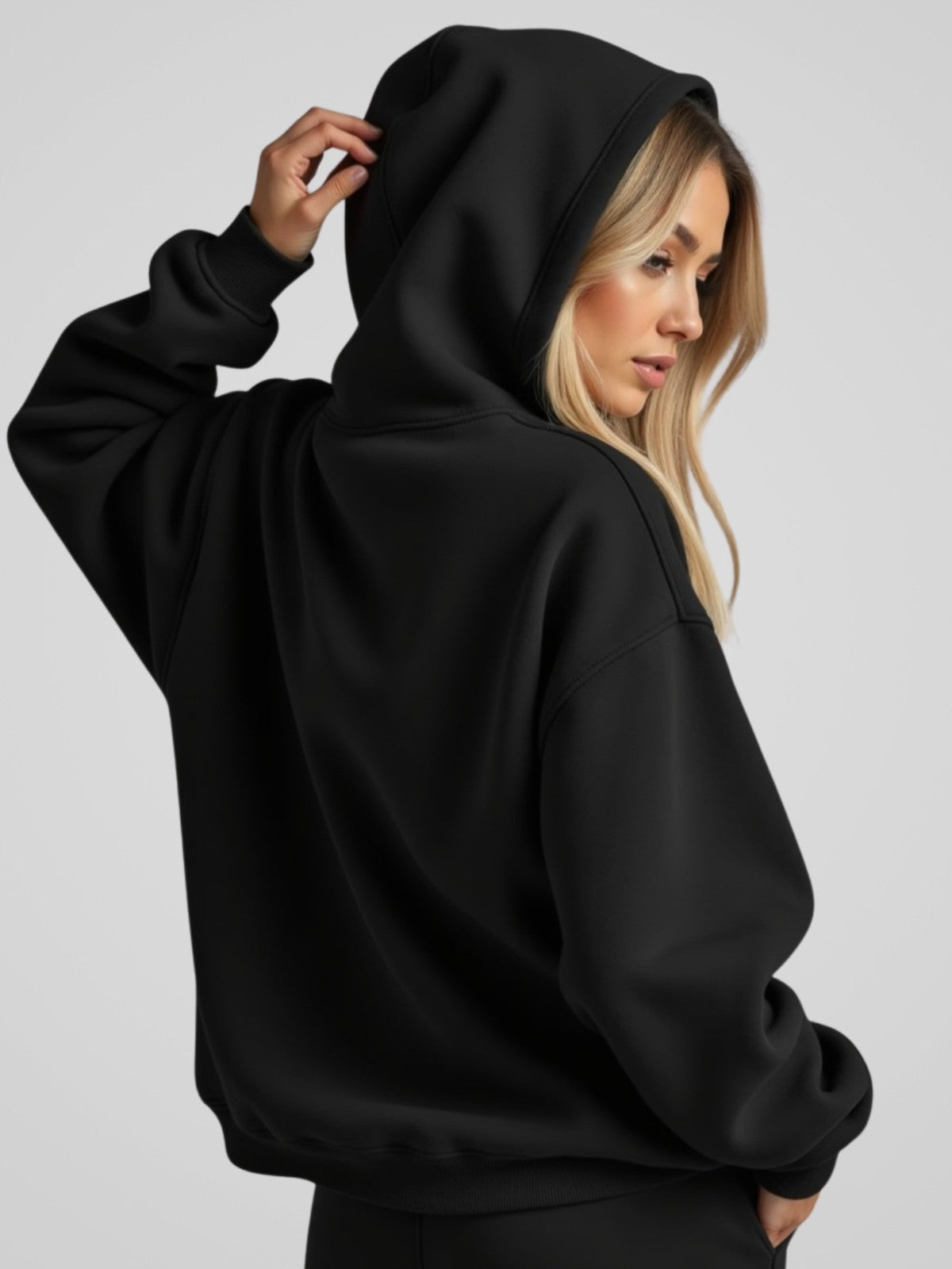 Women's Oversized Hoodies, Casual Fleece Pullover Sweatshirt with Pocket, Long Sleeve Minimalist Fall Clothes for Women