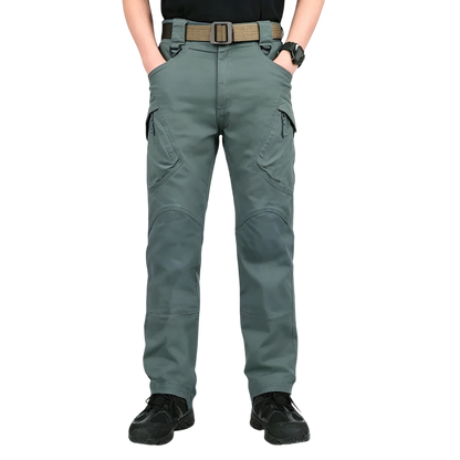 Men's solid color and printed pocket zipper waterproof tactical cargo pants