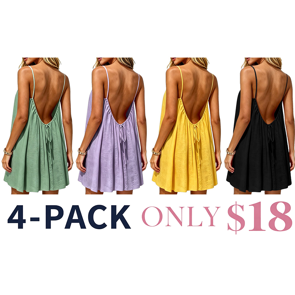 Women's Cotton Linen Elegant Flowy Cami Lounge Dress