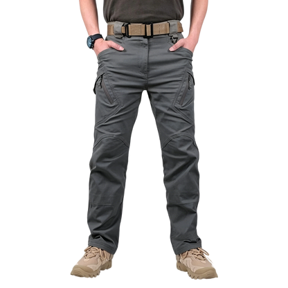 Men's solid color and printed pocket zipper waterproof tactical cargo pants