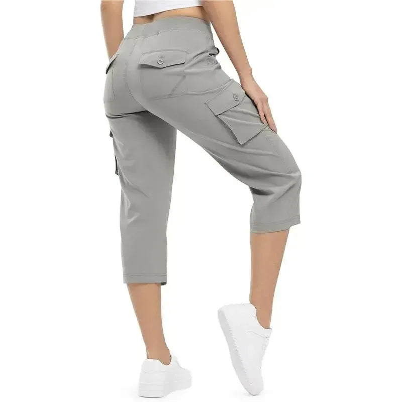 WORVIANE🔥8-Pack Women's Lightweight Cargo Capris – Multi-Pocket Casual Capris (All Colors)