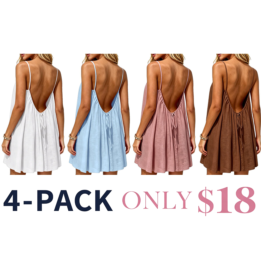 Women's Cotton Linen Elegant Flowy Cami Lounge Dress