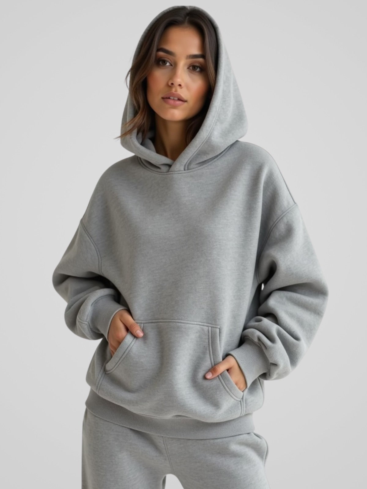 Women's Oversized Hoodies, Casual Fleece Pullover Sweatshirt with Pocket, Long Sleeve Minimalist Fall Clothes for Women