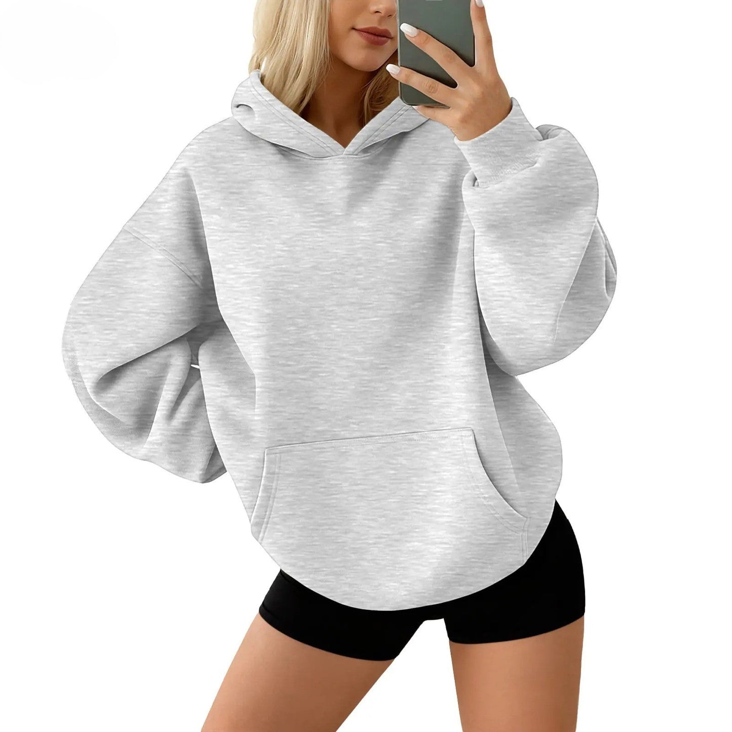 Women's Oversized Hoodies, Casual Fleece Pullover Sweatshirt with Pocket, Long Sleeve Minimalist Fall Clothes for Women