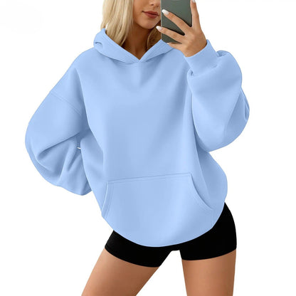 Women's Oversized Hoodies, Casual Fleece Pullover Sweatshirt with Pocket, Long Sleeve Minimalist Fall Clothes for Women