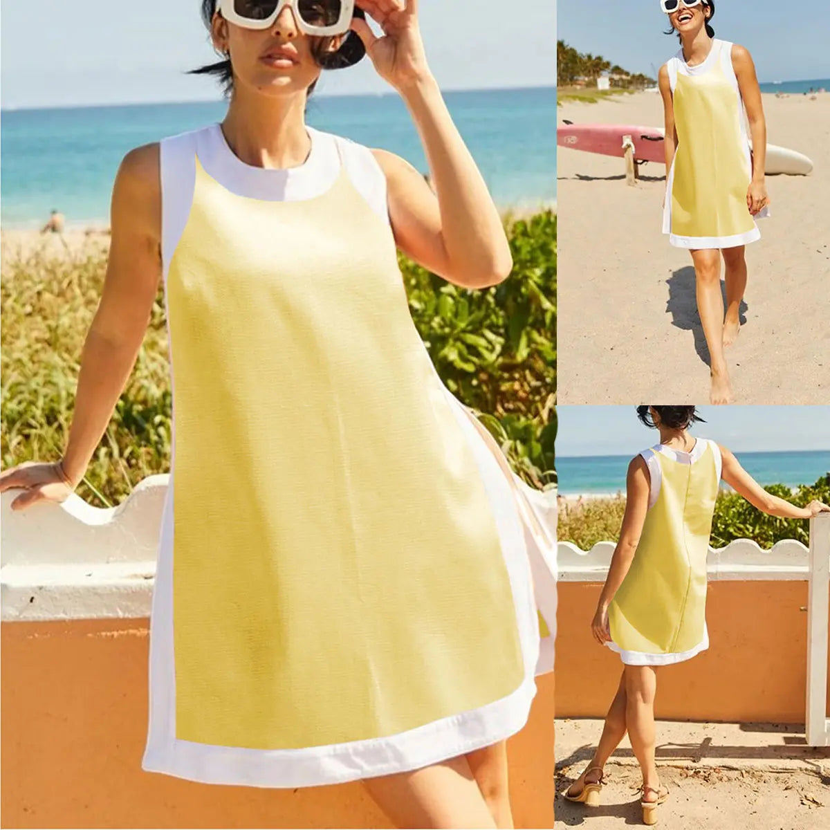 Women's Casual Color Block 2 Piece Set