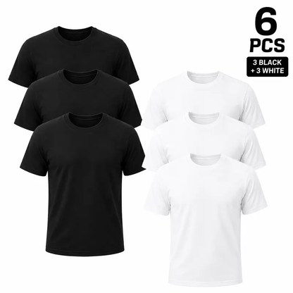 12 Pack Men's Classic Crew Neck T Shirts Soft Short Sleeve Everyday Basics