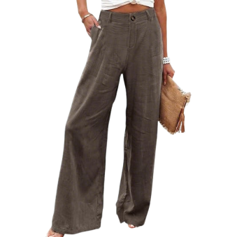 ⚡LAST 2 DAYS⚡- Women’s Casual High Waist Linen Wide Leg Trousers