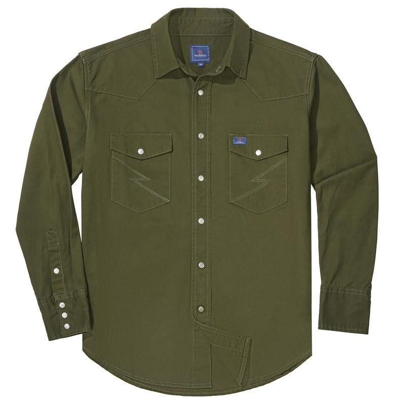 🔥AUGUST HOT-SALE 🔥Men's Long Sleeve Stone-Washed and Pre-Washed Denim Work Shirt