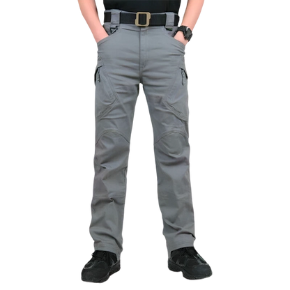 Men's solid color and printed pocket zipper waterproof tactical cargo pants