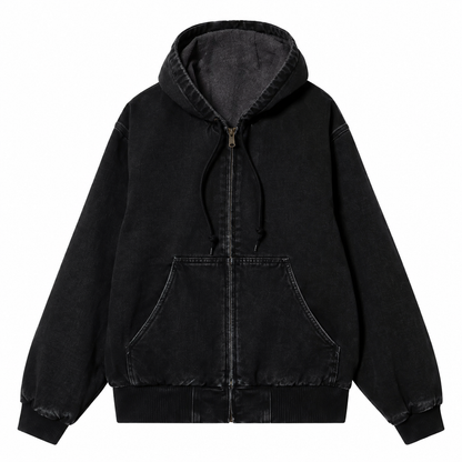 Men's Vintage Hooded Zip Jacket