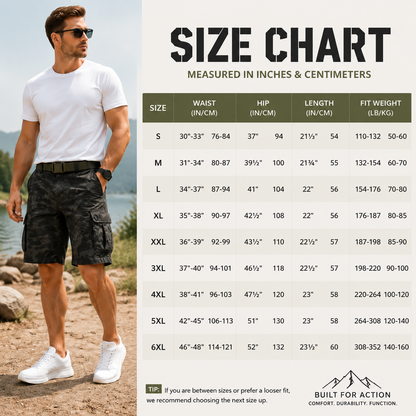 Men's Tactical Cargo Shorts – now with stretch, storage, and all‑day comfort