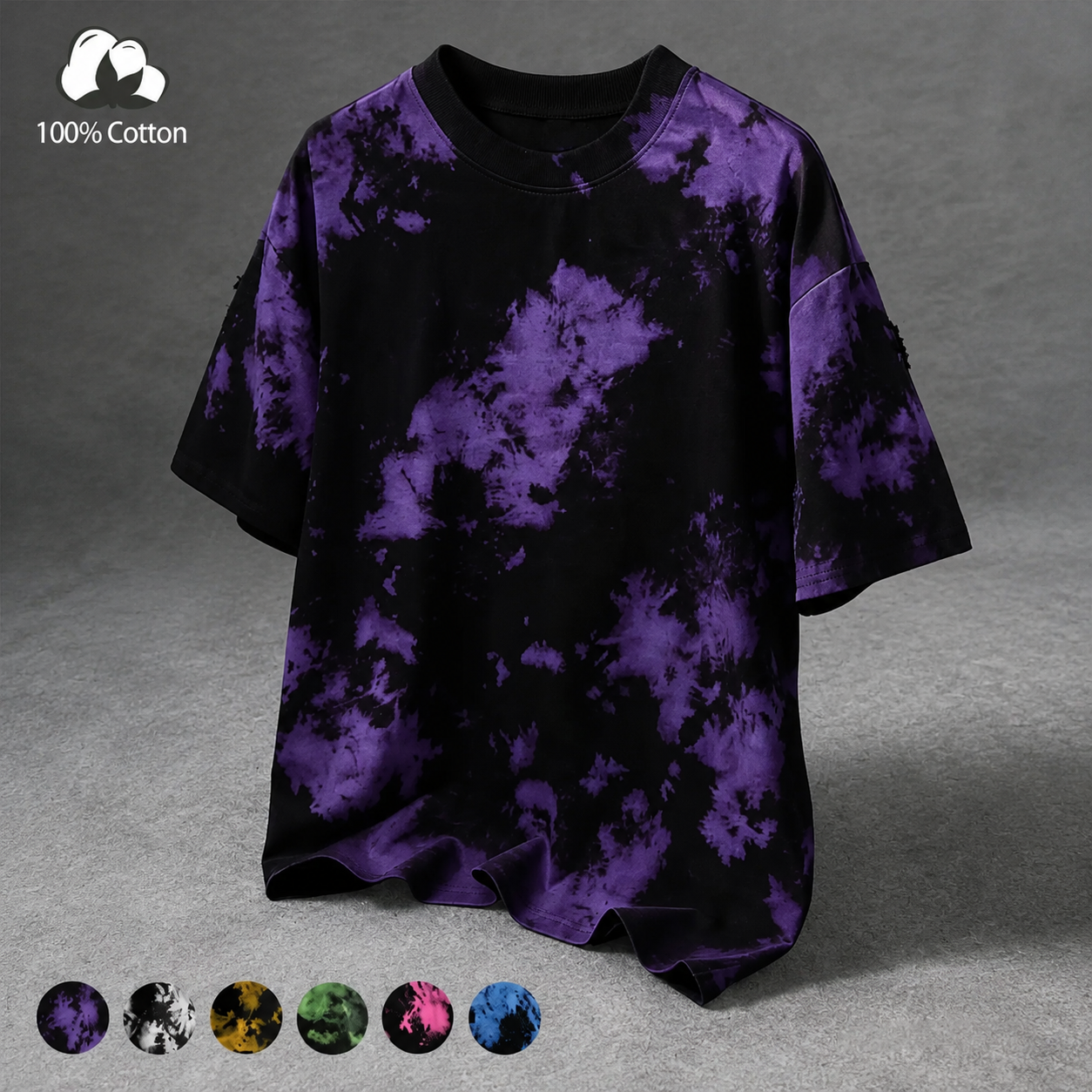Unisex Vintage Tie-Dye T-Shirt for Summer Streetwear