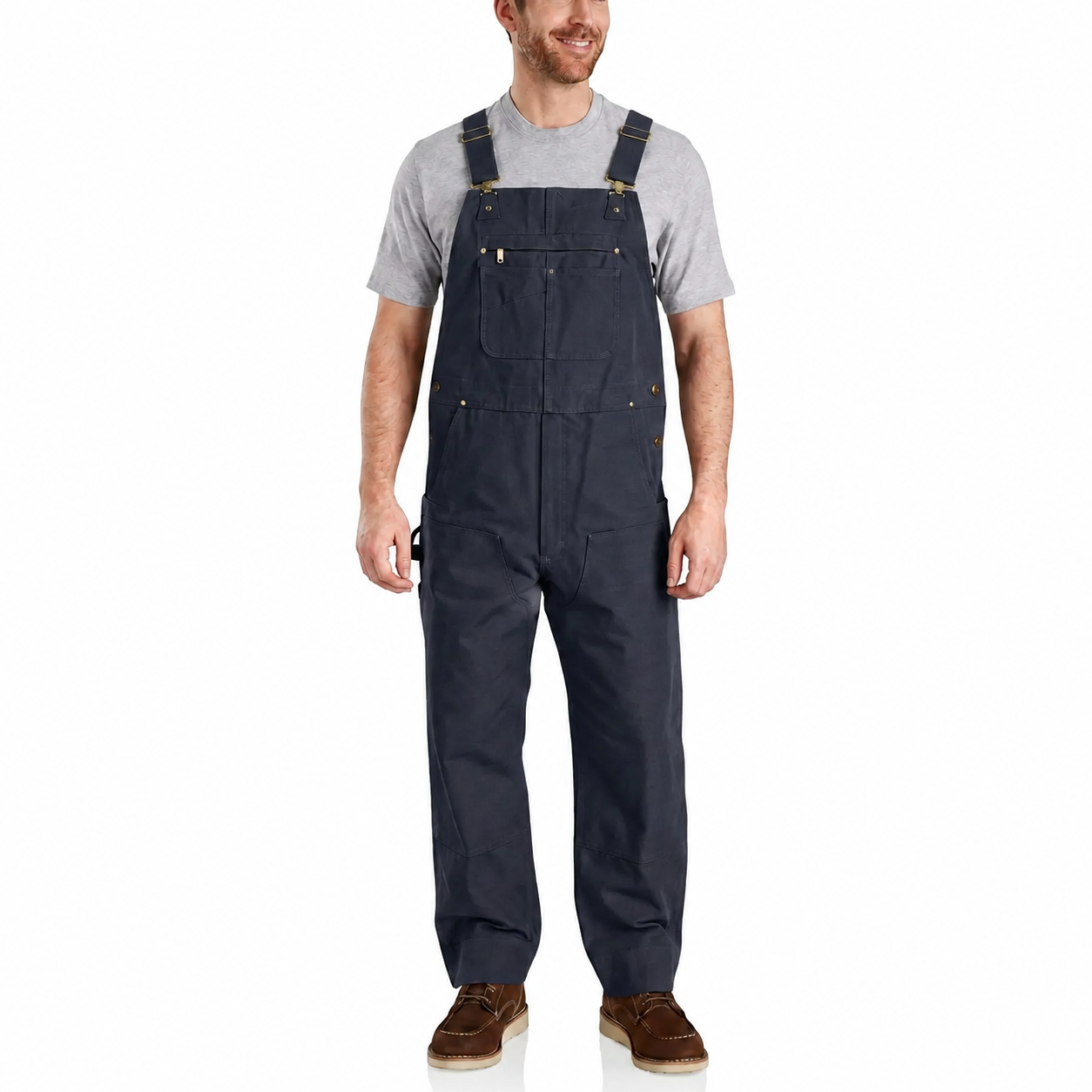 Men's Work Bib Overalls with Utility Pockets, Adjustable Straps and Multi Pocket Design