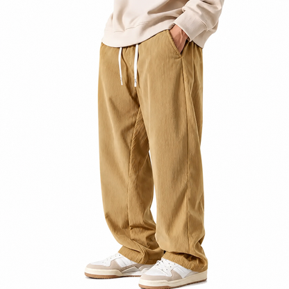 ⚡Men's Corduroy Straight-Leg Sweatpants Autumn New Arrival Loose Fit Wide-Leg Casual Pants⚡