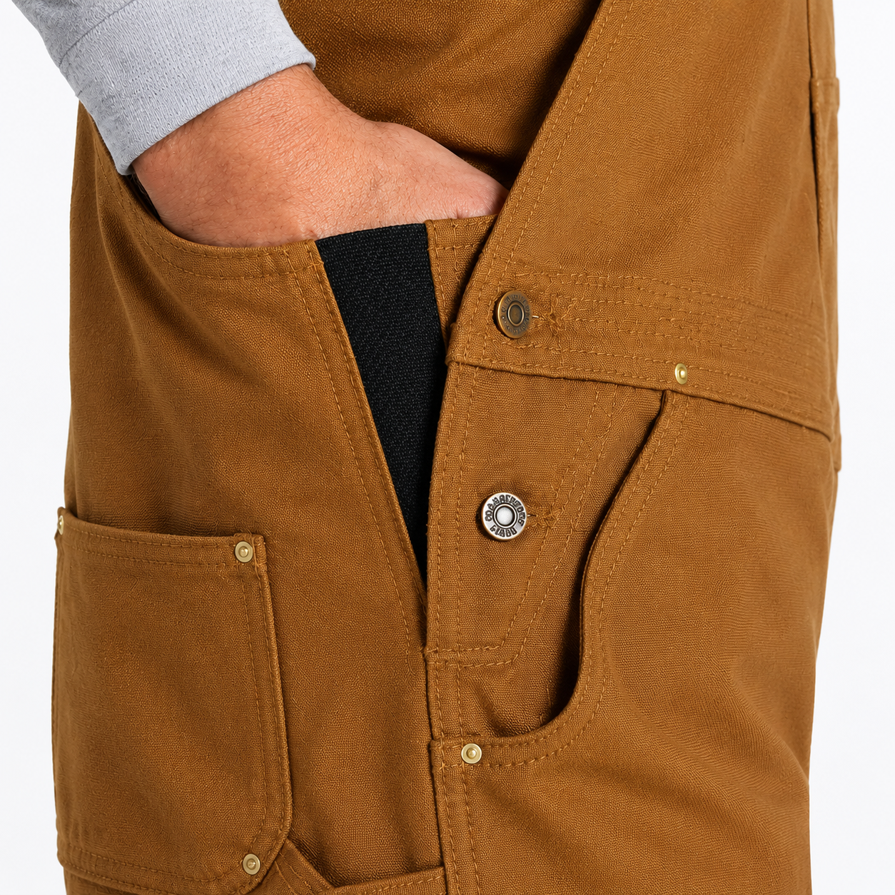 Men's Work Bib Overalls with Utility Pockets, Adjustable Straps and Multi Pocket Design