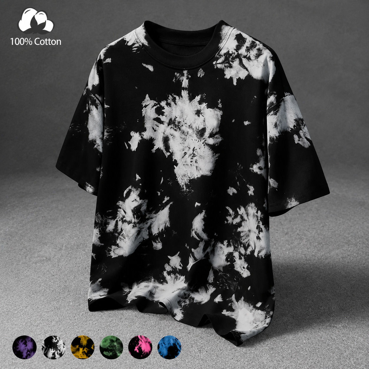 Unisex Vintage Tie-Dye T-Shirt for Summer Streetwear
