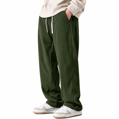 ⚡Men's Corduroy Straight-Leg Sweatpants Autumn New Arrival Loose Fit Wide-Leg Casual Pants⚡