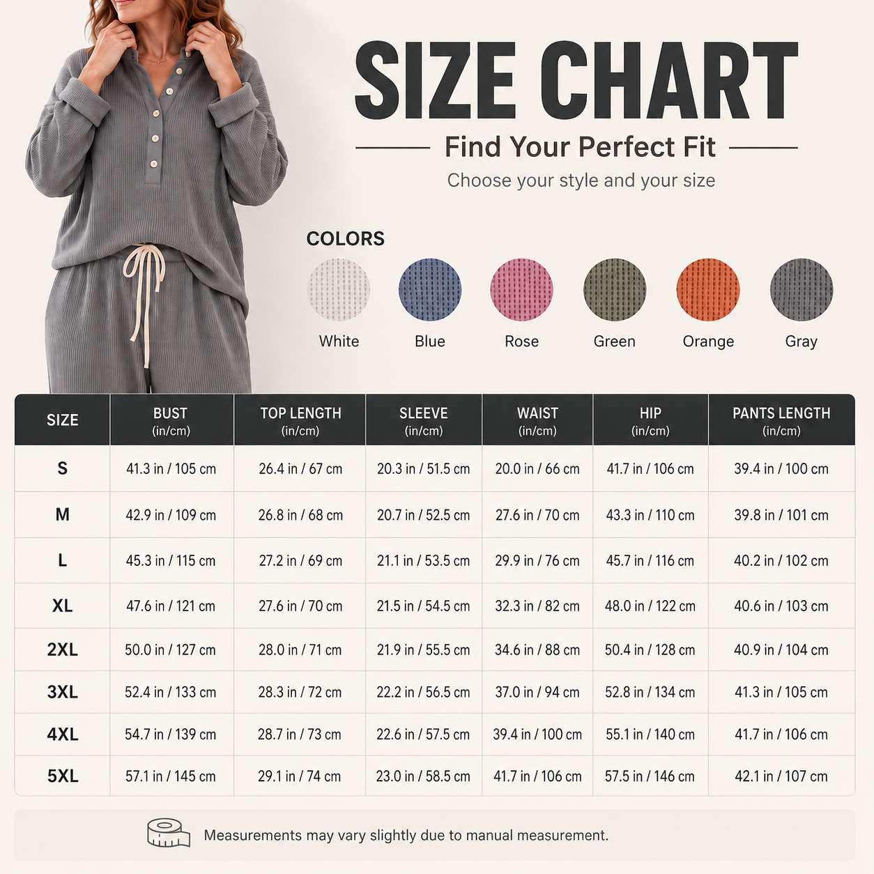Women's Waffle Knit 2-Piece Lounge Set – Henley Long Sleeve Top & Wide-Leg Drawstring Pants