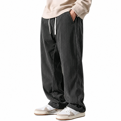 ⚡Men's Corduroy Straight-Leg Sweatpants Autumn New Arrival Loose Fit Wide-Leg Casual Pants⚡