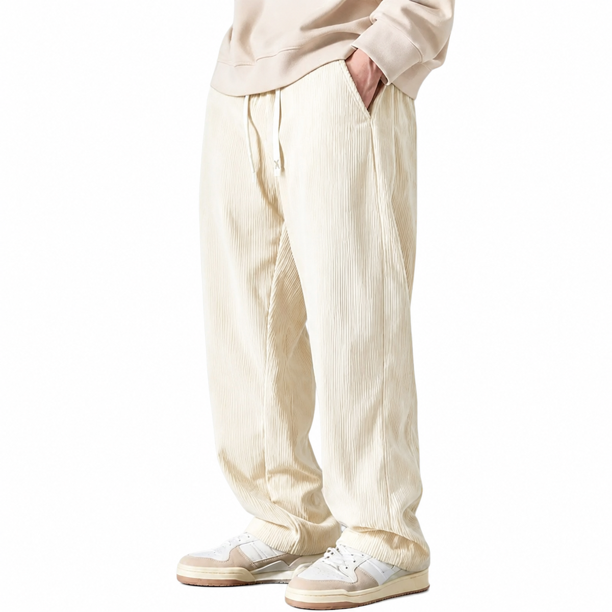 ⚡Men's Corduroy Straight-Leg Sweatpants Autumn New Arrival Loose Fit Wide-Leg Casual Pants⚡
