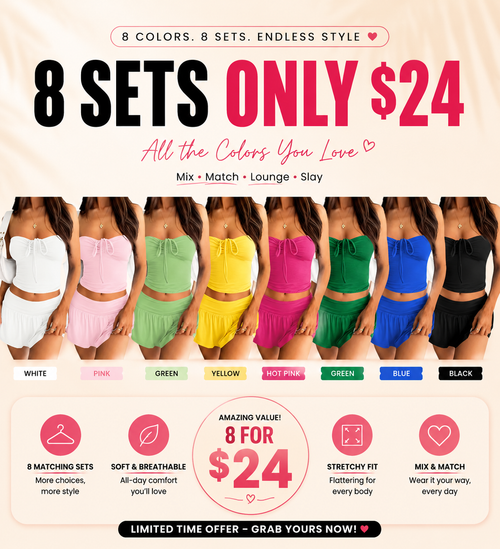 Womens 2 Piece Summer Outfits Y2k Crop Tube Tops and Pleated Mini Skirts Beach Sets