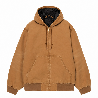 Men's Vintage Hooded Zip Jacket