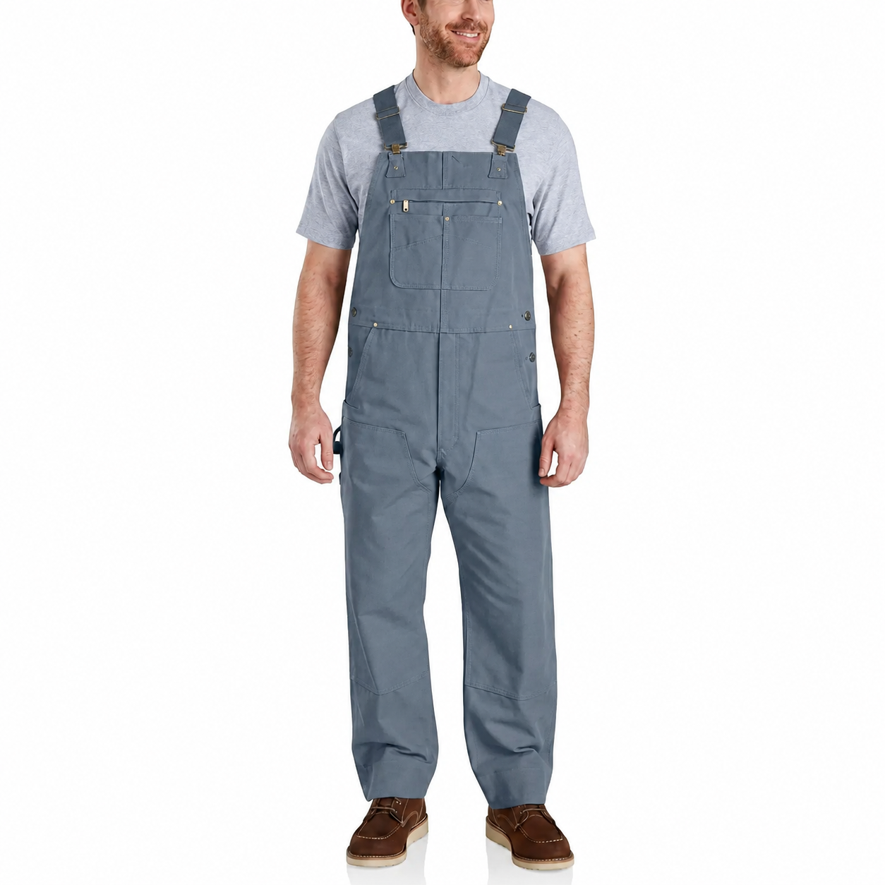 Men's Work Bib Overalls with Utility Pockets, Adjustable Straps and Multi Pocket Design