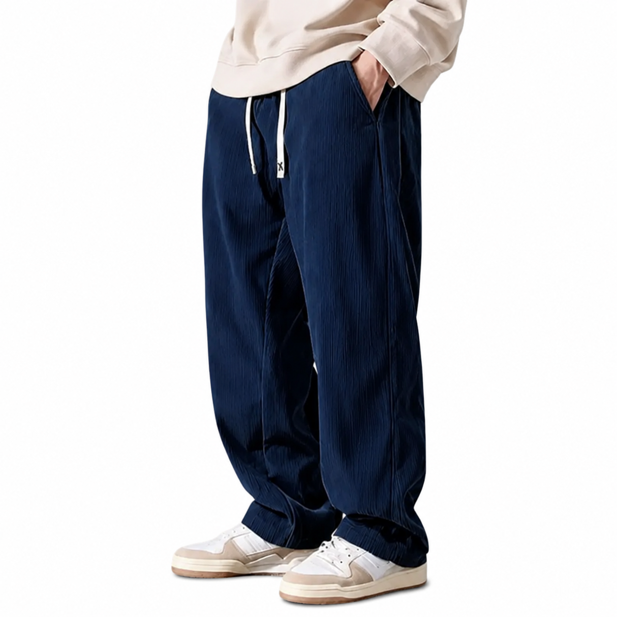 ⚡Men's Corduroy Straight-Leg Sweatpants Autumn New Arrival Loose Fit Wide-Leg Casual Pants⚡