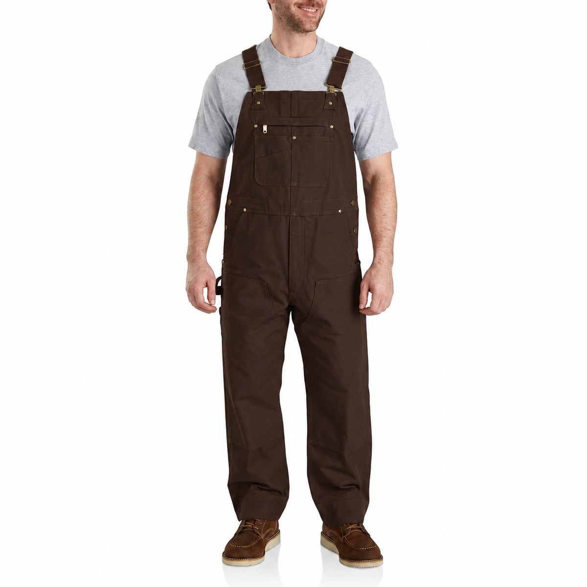 Men's Work Bib Overalls with Utility Pockets, Adjustable Straps and Multi Pocket Design