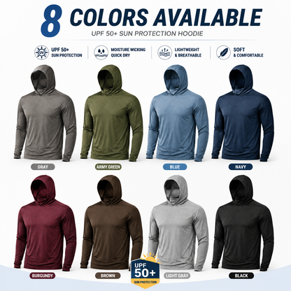 Men's UPF 50+ Long-Sleeve Sun-Protection Hoodie