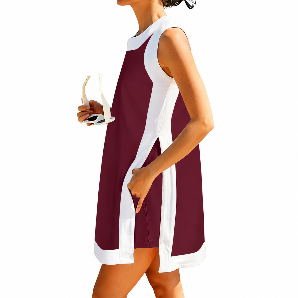 Women's Casual Color Block 2 Piece Set