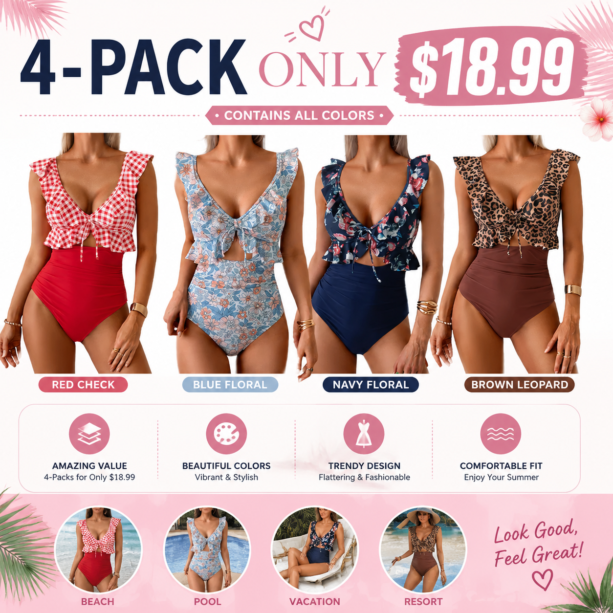 One Piece Swimsuit Ruffle Bathing V Neck Ruched