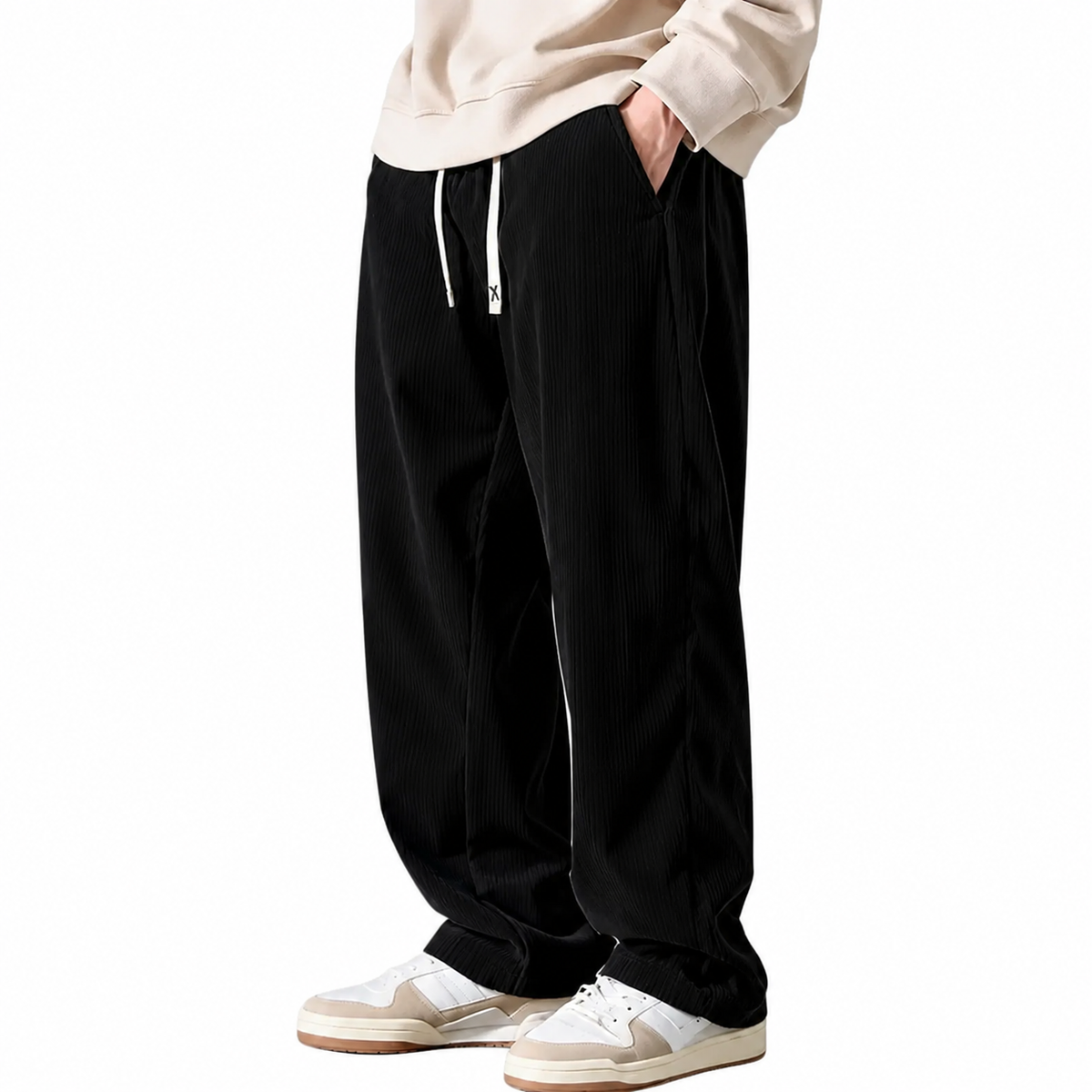 ⚡Men's Corduroy Straight-Leg Sweatpants Autumn New Arrival Loose Fit Wide-Leg Casual Pants⚡