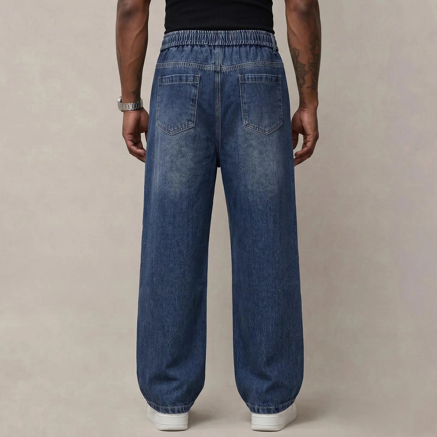 🔥 BEST SELLER | Men's Stretch Cotton Loose-Fit Drawstring Jeans