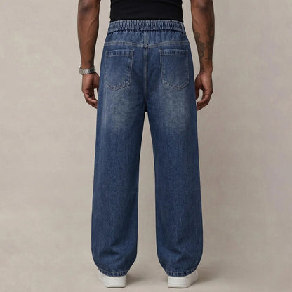 🔥 BEST SELLER | Men's Stretch Cotton Loose-Fit Drawstring Jeans