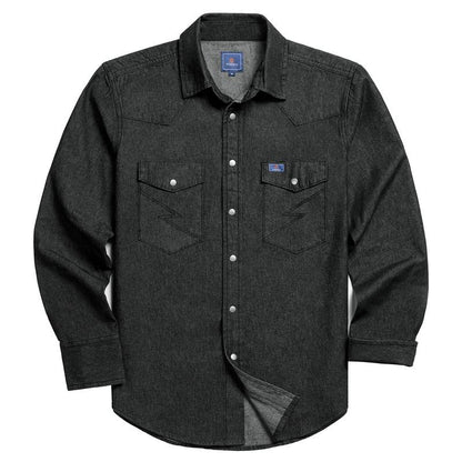 🔥AUGUST HOT-SALE 🔥Men's Long Sleeve Stone-Washed and Pre-Washed Denim Work Shirt