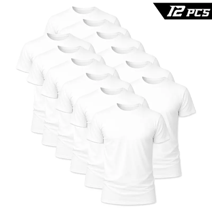 12 Pack Men's Classic Crew Neck T Shirts Soft Short Sleeve Everyday Basics