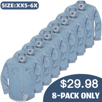 Stone Washed Blue 8PK
